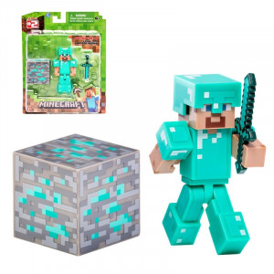  Minecraft Steve with Diamond Armor Figür