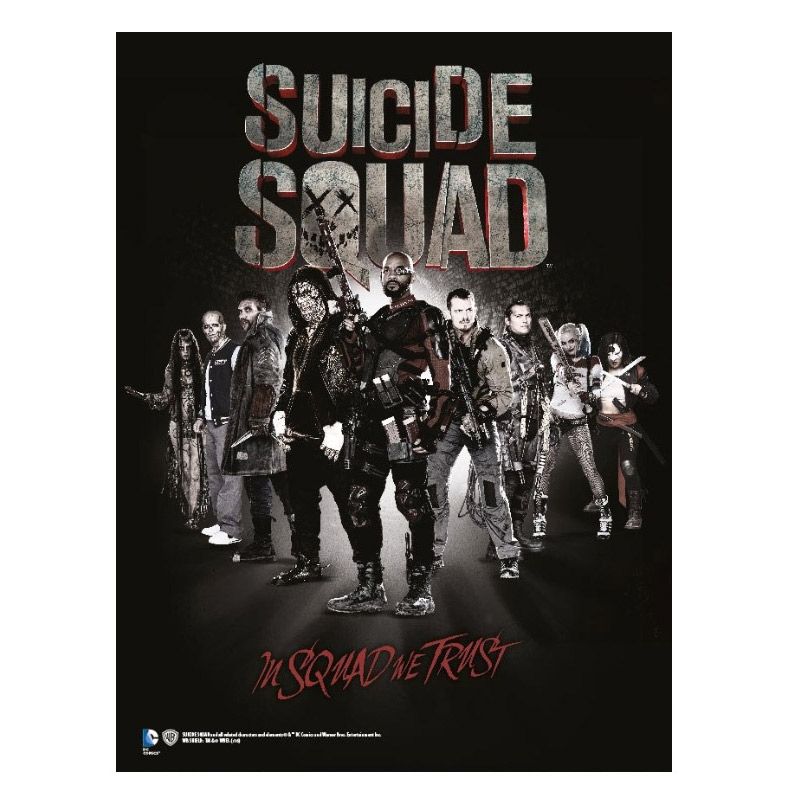 Suicide Squad In Squad We Trust Glass Poster