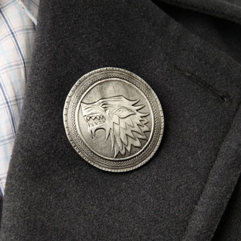 Game of Thrones Shield Pin: Stark Rozet