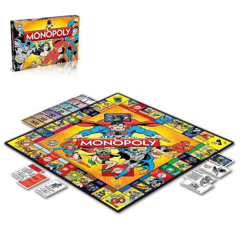 DC Comics Retro Monopoly (ingilizce)