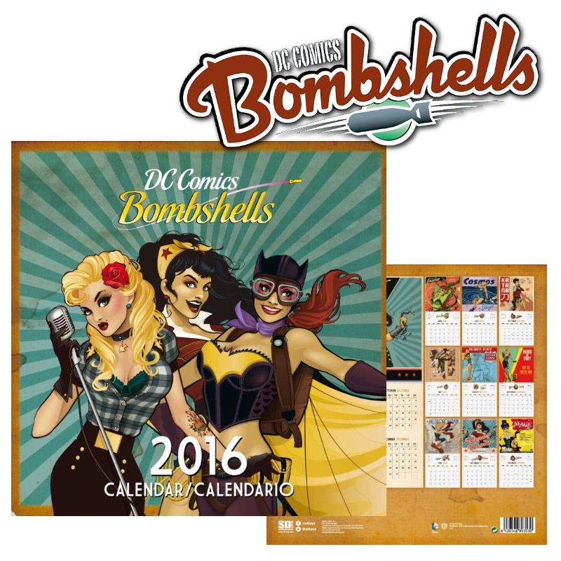 DC Comics Bombshells 2016 Calendar Takvim