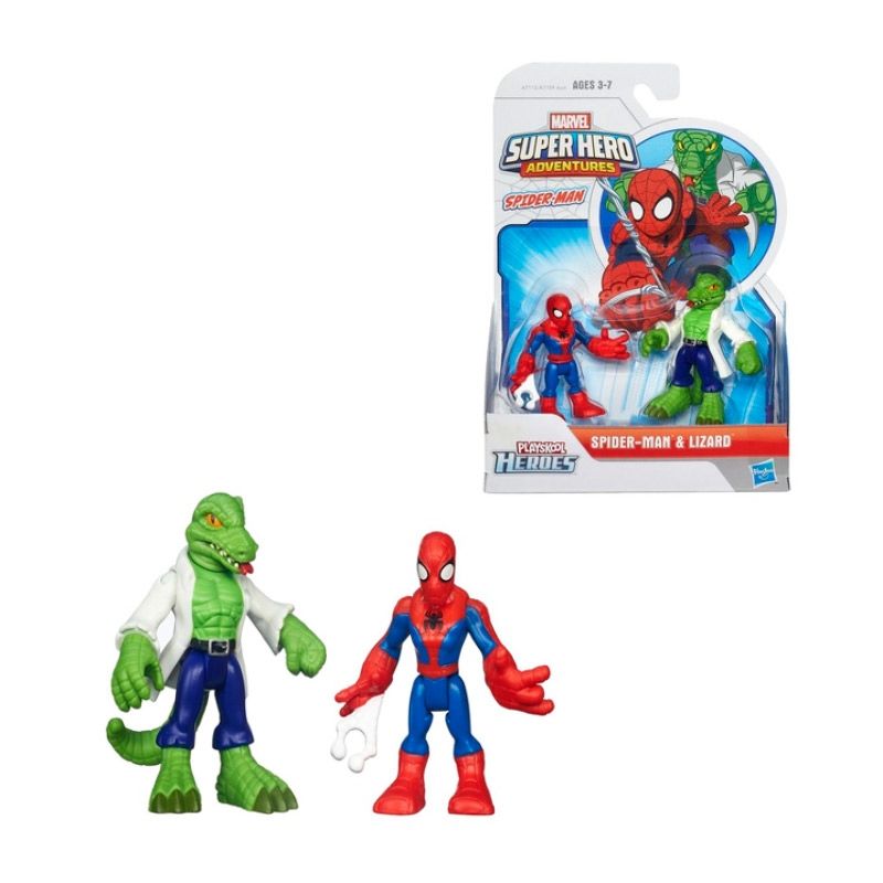 Marvel Super Hero Adventures Spider-Man Lizard Figures