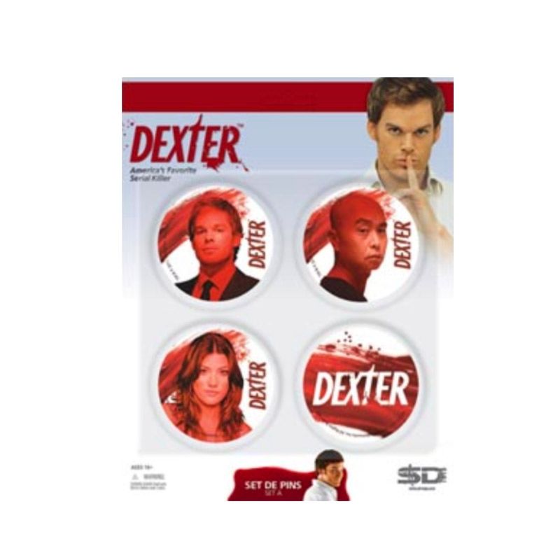 Dexter 4 Badges Set A Dexter 4lü Rozet Seti