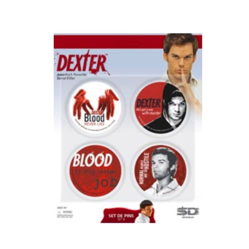 Dexter 4 Badges Set B Dexter 4lü Rozet Seti