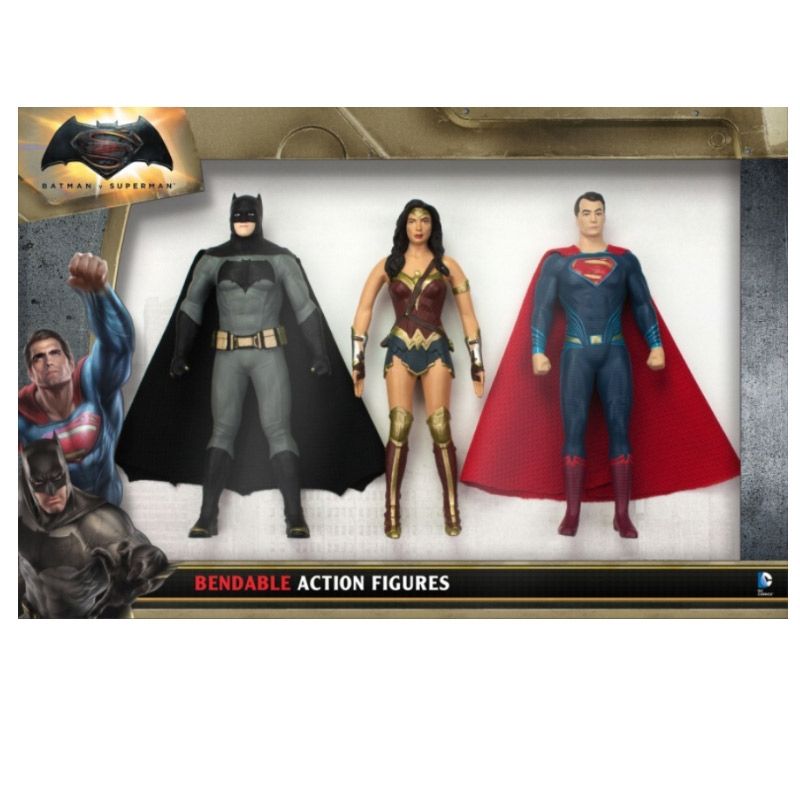 Batman Vs. Superman: 3 Pack Bendable Figure Set