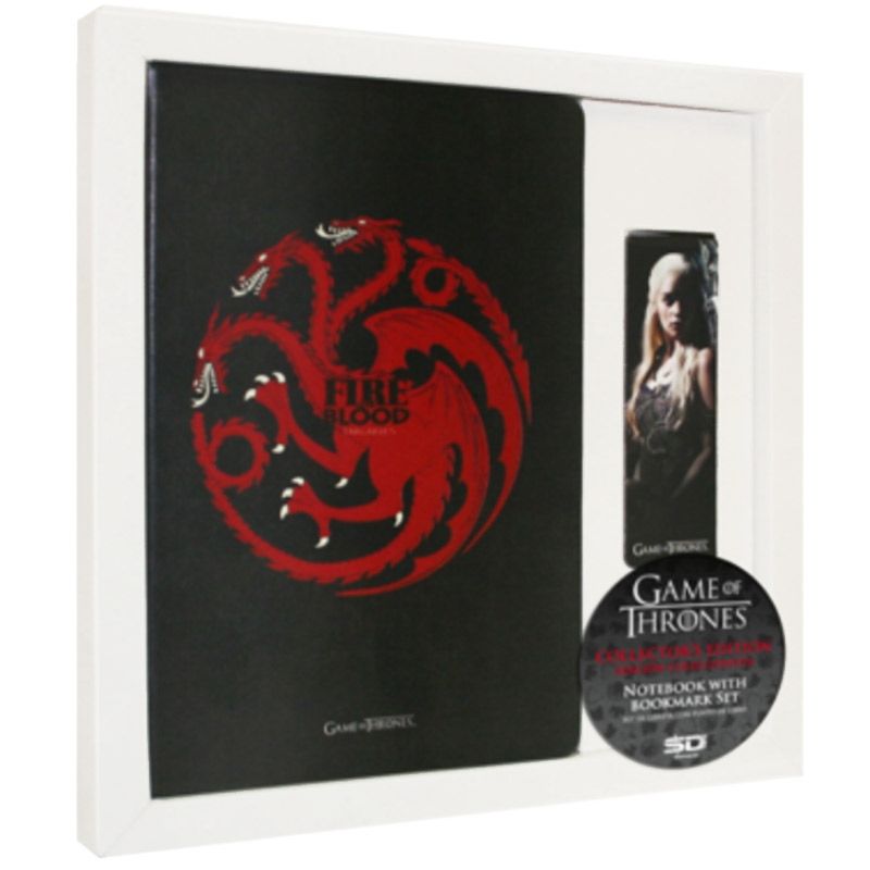 Game of Thrones Notebook & Bookmark Set Targaryen Defter
