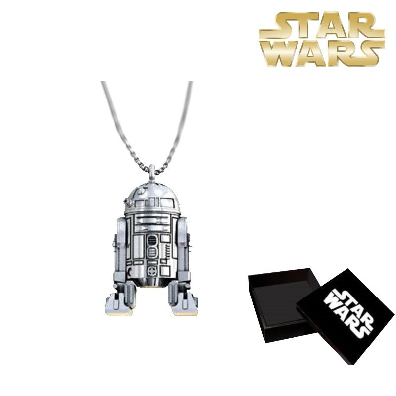 R2-D2 Silver Plated Necklace Kolye