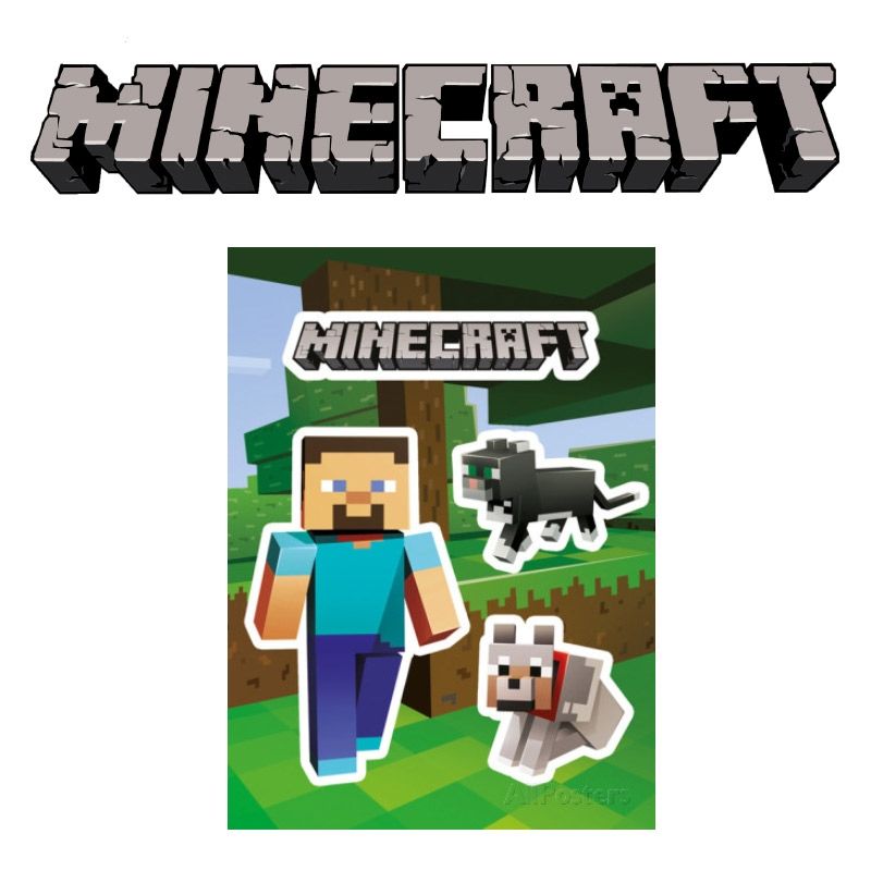 Minecraft Sticker Steve Pets Yapıştırma Seti