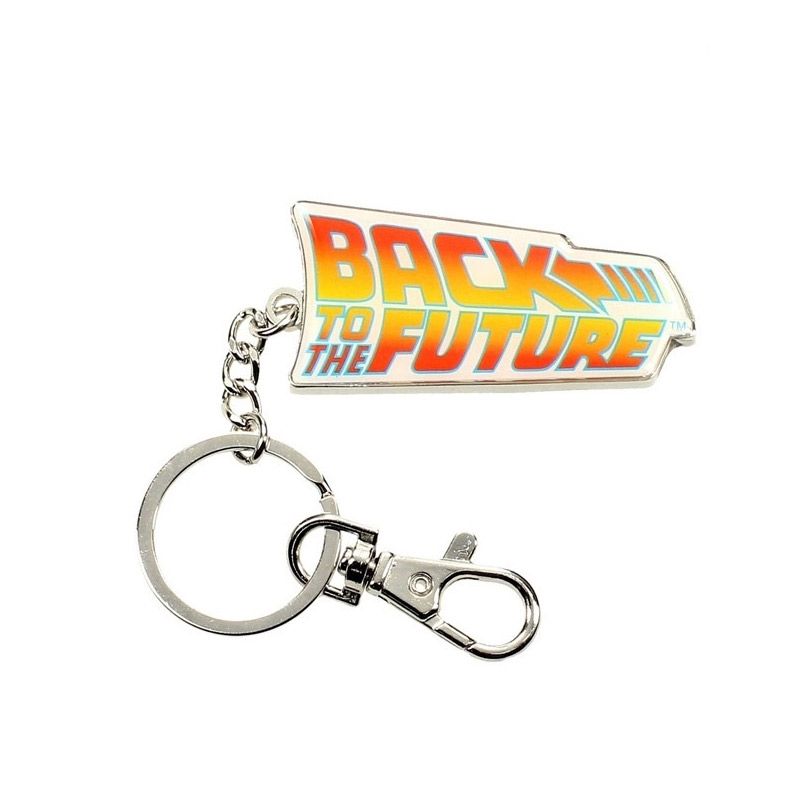 Back To The Future Logo Metal Keychain Anahtarlık