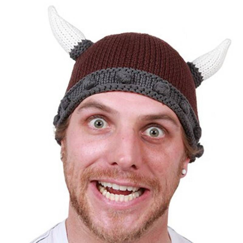 Beard Head Knit Helmet Viking Bere