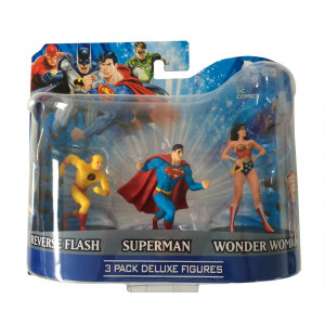  DC Comics Superman Flash Wonder Woman 3lü Figür Seti