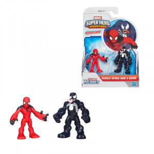  Marvel Super Hero Adventures Spider-Man Venom Figures