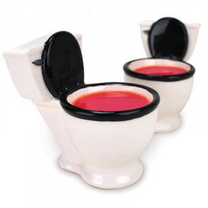 Mini Tuvalet Espresso 2li Bardak Seti