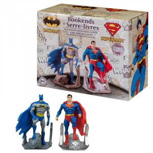 Batman Superman Resin Bookend Statues