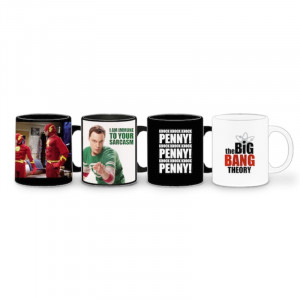  Big Bang Theory Set of 4 Espresso Mug Set Espresso Shot Seti
