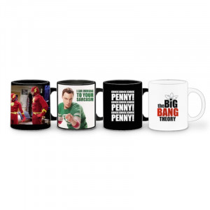 Big Bang Theory Set of 4 Espresso Mug Set Espresso Shot Seti