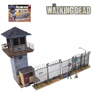 The Walking Dead Prison Tower Building Set With Figures