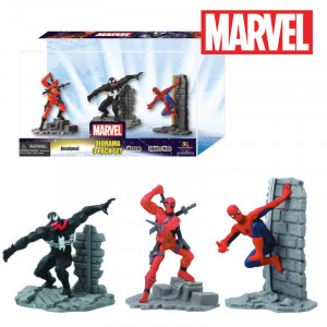  Marvel: Deadpool Venom Spider-Man Figure Set