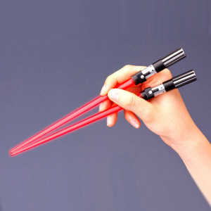  Star Wars Darth Vader Işın Kılıcı Işıklı Chopsticks Yemek Çubuğu