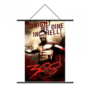  300 Spartan Wall Scroll Leonidas Duvar Afişi