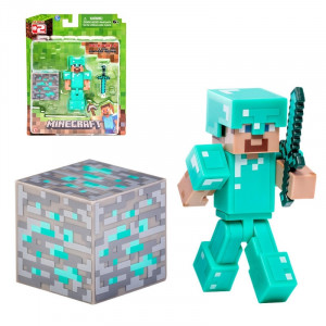 Minecraft Steve with Diamond Armor Figür