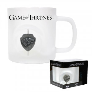  Game of Thrones 3D Rotating Stark Logo Crystal Mug Bardak