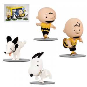  Snoopy Peanuts: Charlie & Snoopy 4 Figures Set 4lü Figür Seti