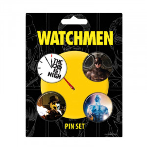  Watchmen The End is Nigh Pin Set of 4 Rozet Seti