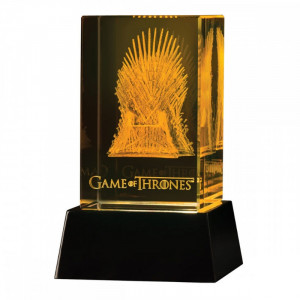 Game of Thrones 3D Crystal Iron Throne with Lighted Base