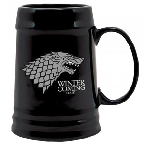  Game of Thrones Stark Black Ceramic Stein Bardak