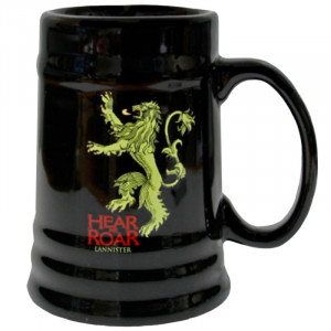  Game of Thrones Lannister Black Ceramic Stein Bardak