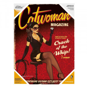  Dc Bombshells: Catwoman Glass Poster