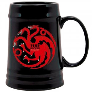  Game of Thrones Targaryen Black Ceramic Stein Bardak