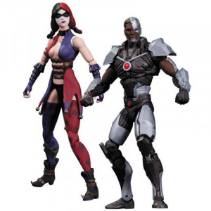 Injustice Cyborg & Harley Quinn 2li figür seti