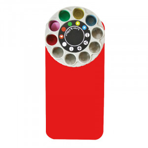 I-Cool Renkli Kamera Lensli IPhone 5/SE Kabı Kırmızı
