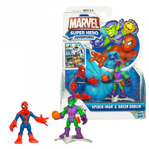 Marvel Super Hero Adventures Spider-Man Green Goblin Figures