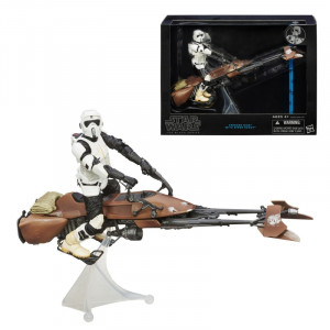 Star Wars Black Series Speeder Bike with Biker Scout