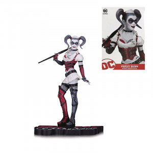  Arkham Asylum Red&Black Harley Quinn Statue Heykel