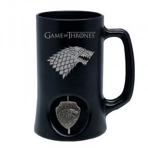  Game of Thrones 3D Rotating Stark Black Stein Bardak