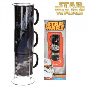  Star Wars Death Star Millenium Falcon Mugs Set Bardak Seti