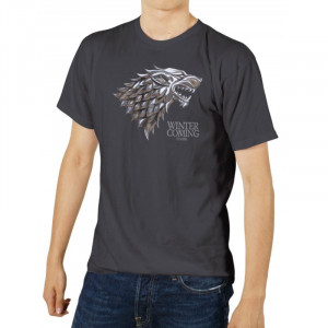 Game Of Thrones Stark Silver Logo Official T-Shirt Large