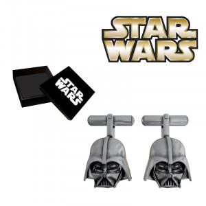 Darth Vader Head Silver Plated Cufflinks Kol Düğmesi