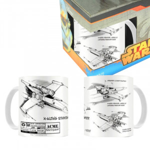  Star Wars: X-Wing White Black Ceramic Mug Bardak