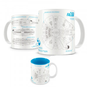 Star Wars: Falcon Ep7 White Blue Mug Kupa Bardak