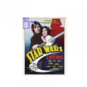 Star Wars: Luke and Leia Color Glass Poster