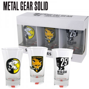  Metal Gear Shotglasses set of 3 Espresso Shot Bardağı Seti