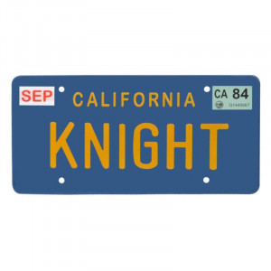 Knight Rider KITT Kara Şimşek Araba Plakası