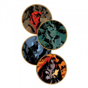  Hellboy Art Coaster Set Bardak Altlığı